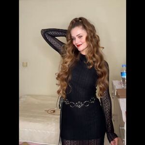 NWT ZARA Open Back Lace Midi Dress